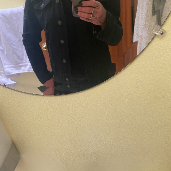 Almost famous black distressed jean jacket - Picture 4 of 4